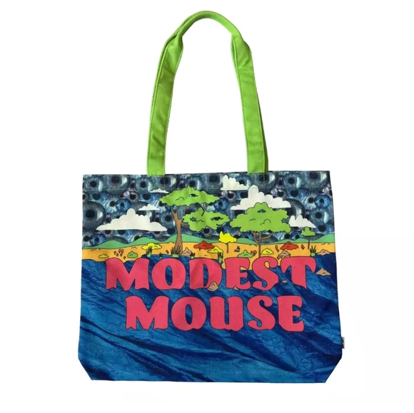 Modest Mouse colorful eclectic psychedelic Landscape tote by AMBSN California - Picture 2 of 10